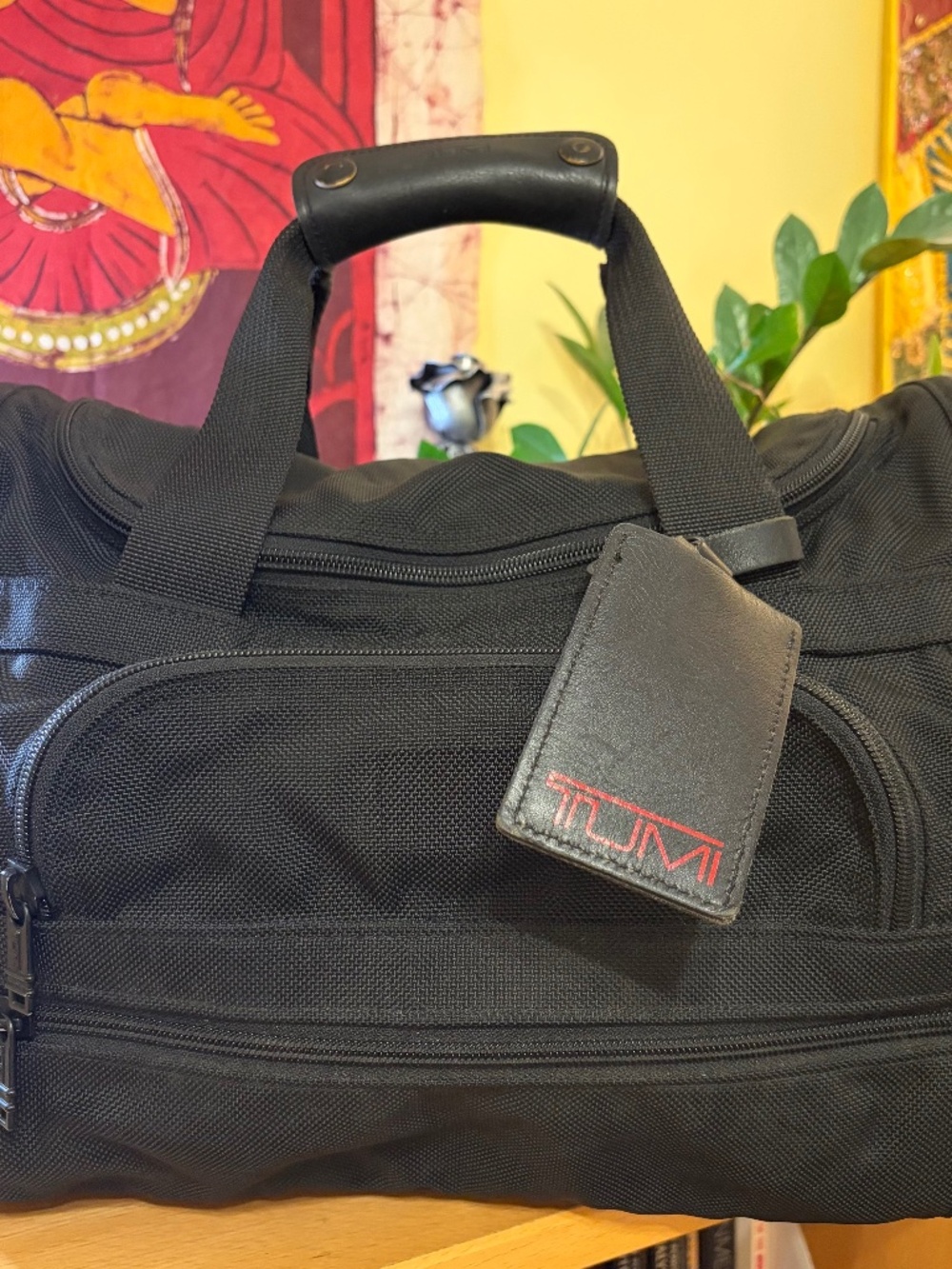 TUMI Duffle Cabin Bag Black Ballistic Nylon 14” Carry On Travel Made in USA